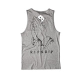 Hidden Pocket Cat Tank Tops (Grey)