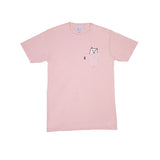 Hidden Pocket Cat T-Shirts (Pink)