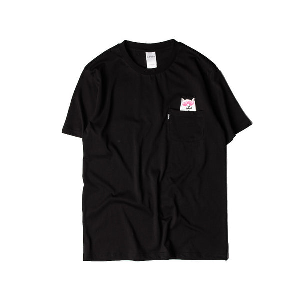 Hidden Pocket Cat Shirts (Black)