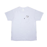 Hidden Pocket Cat T-Shirts (White)