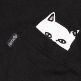 Hidden Pocket Cat Tank Tops (Black)
